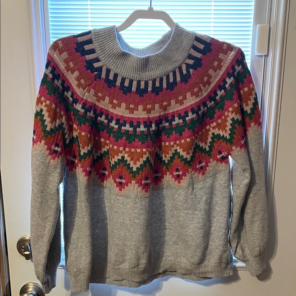 Maurices Multicolor Patterned Women's Sweater - image 1